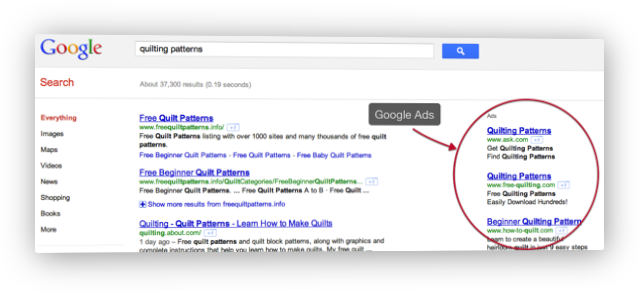 google adwords example