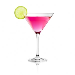 Pink Cocktail glass