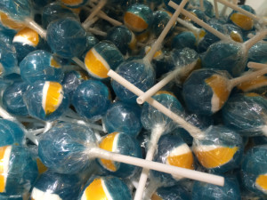 blue lollypops