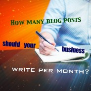 How many blog posts should a business write per month?